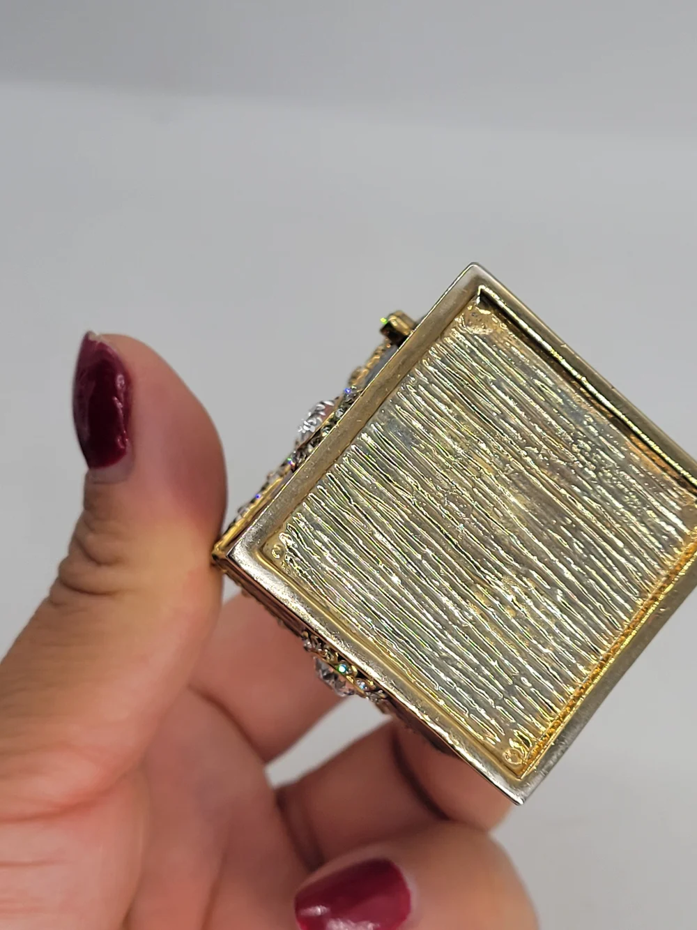 Miniature Enameled Trinket Box Coronation Carriage
